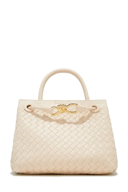 Stephanie Woven Bag - Ivory sold by Miss Lola