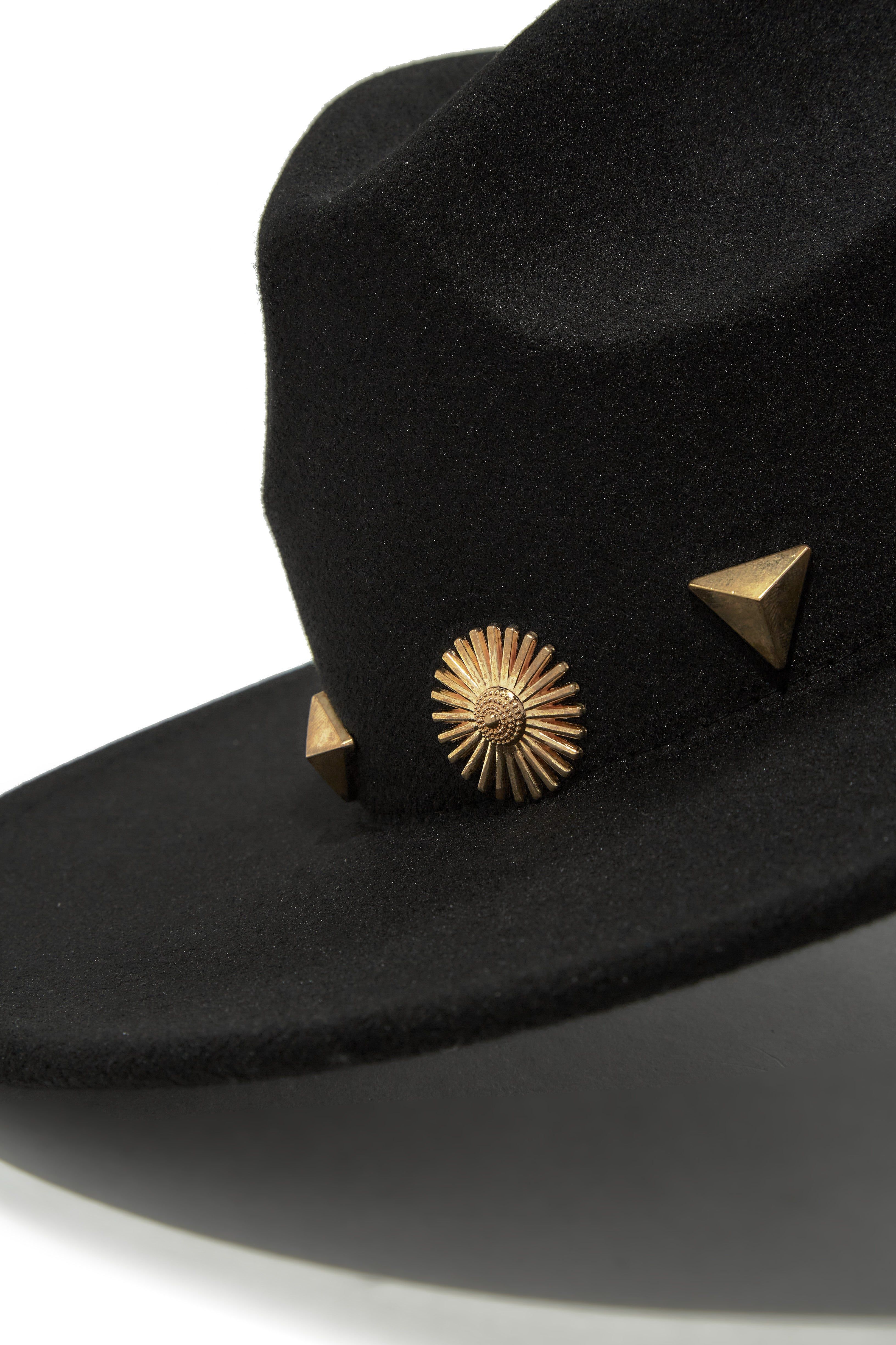 Under the Moon Pendant Flat Brim Hat - Black sold by Miss Lola product image thumbnail 5