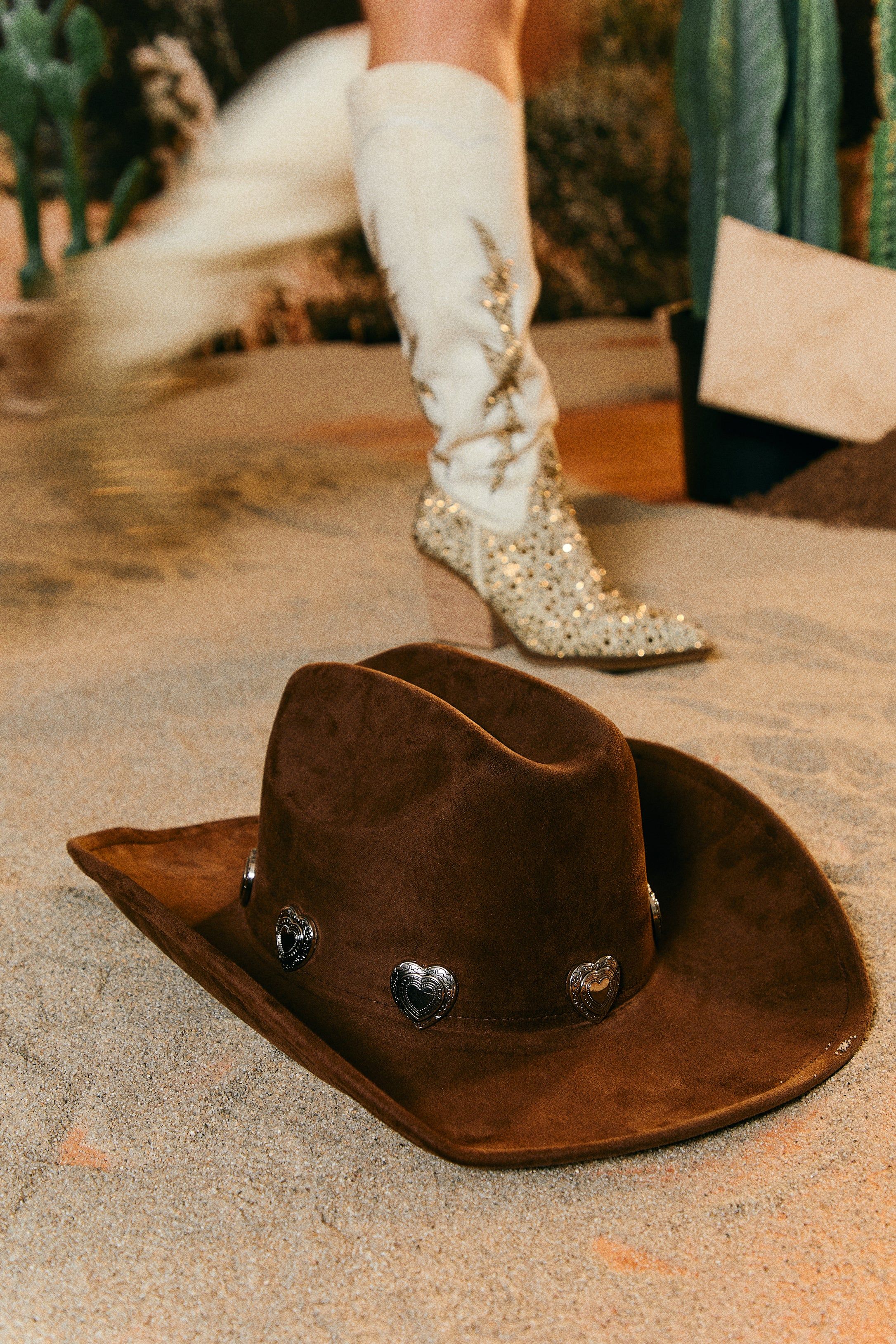 Heartbreaker Heart Pendants Cowgirl Hat - Brown sold by Miss Lola product image thumbnail 4