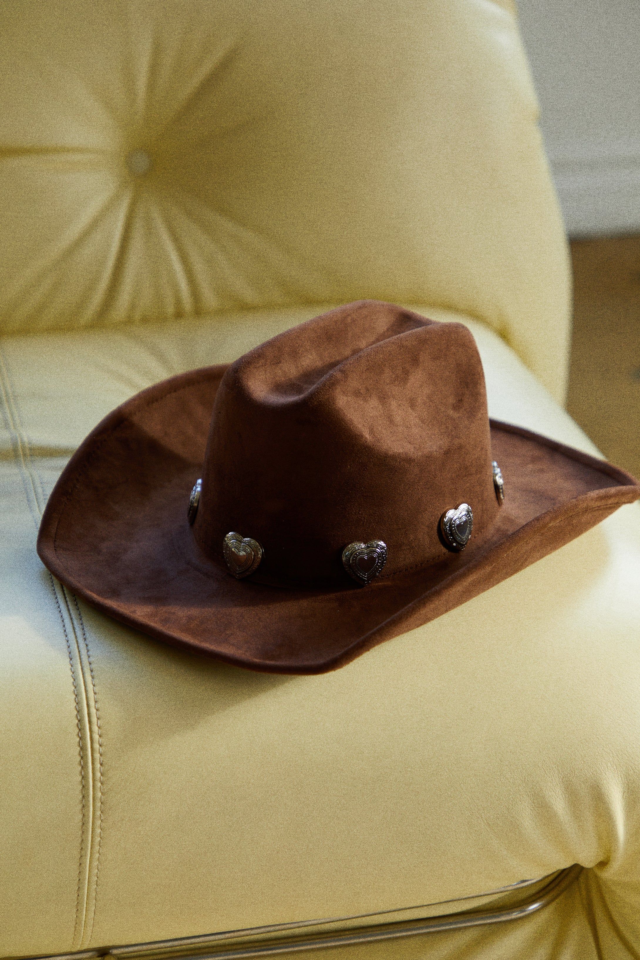 Heartbreaker Heart Pendants Hat - Brown sold by Miss Lola product image thumbnail 3