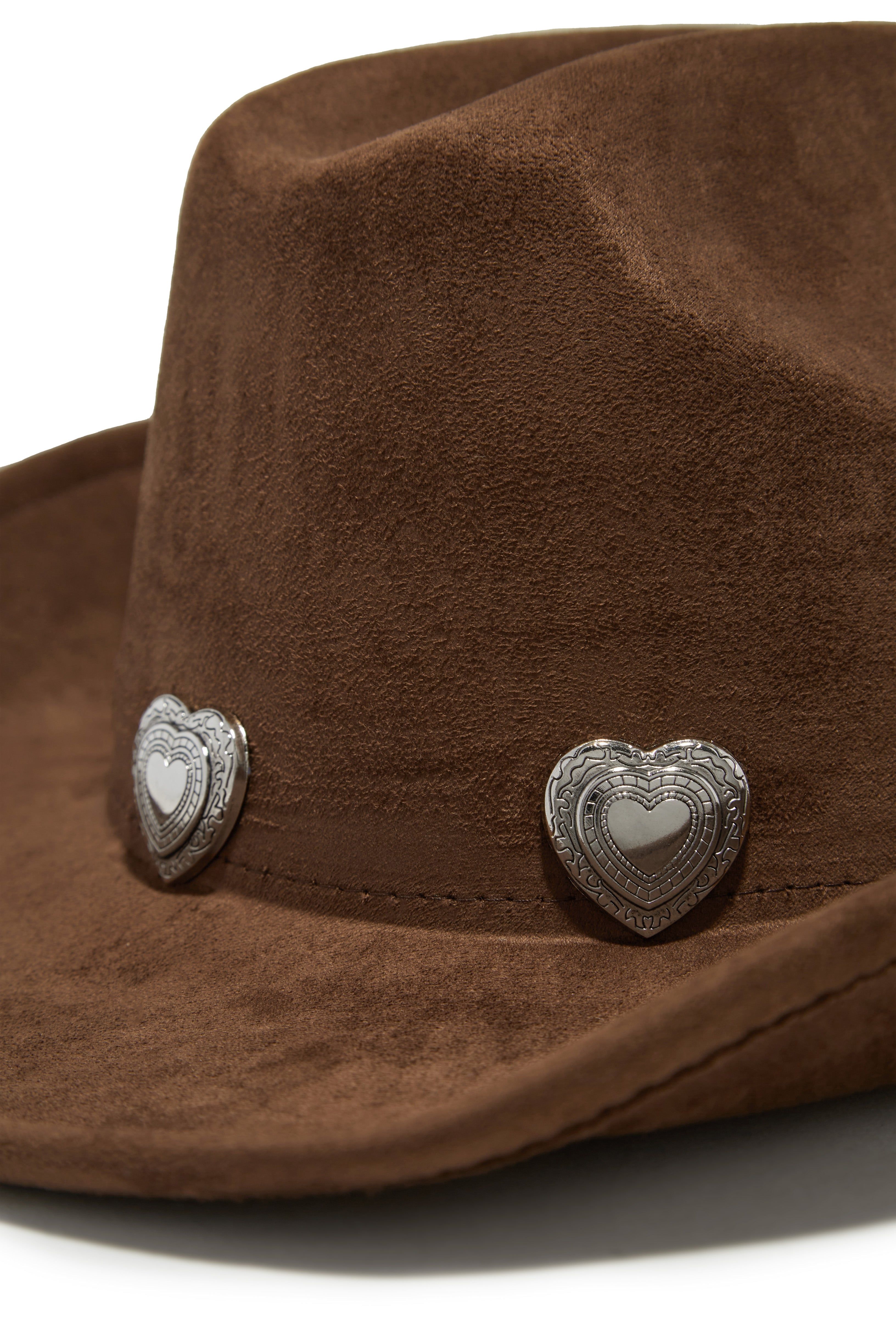 Heartbreaker Heart Pendants Hat - Brown sold by Miss Lola product image thumbnail 2