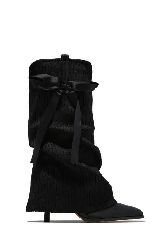 Annalee Below The Knee Slouch Boots - Black sold by Miss Lola