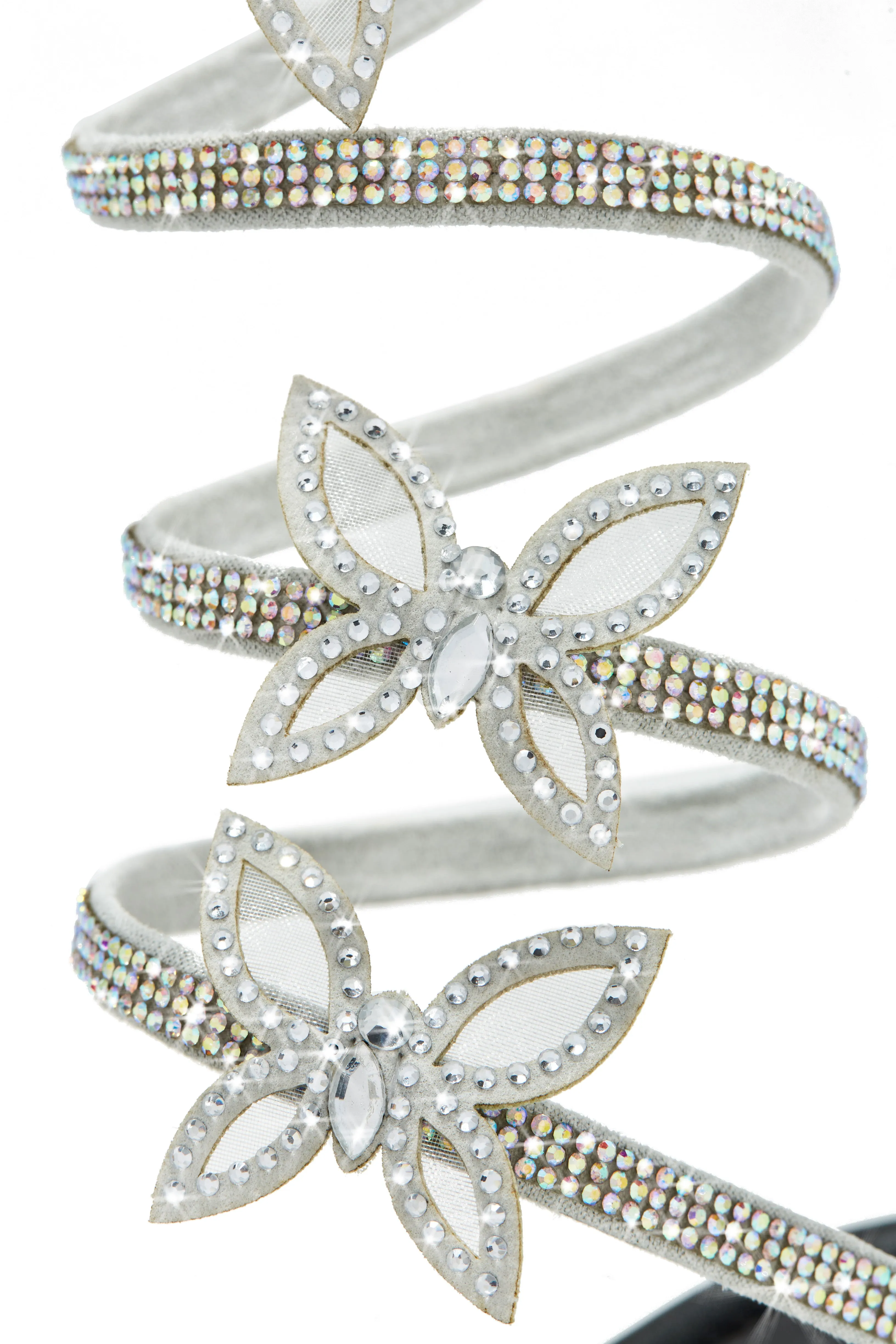 Fantasy Embellished Around The Ankle Coil Sandals - Black sold by Miss Lola product image thumbnail 2