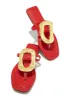Adonna Slip On Thong Strap Sandals - Red sold by Miss Lola