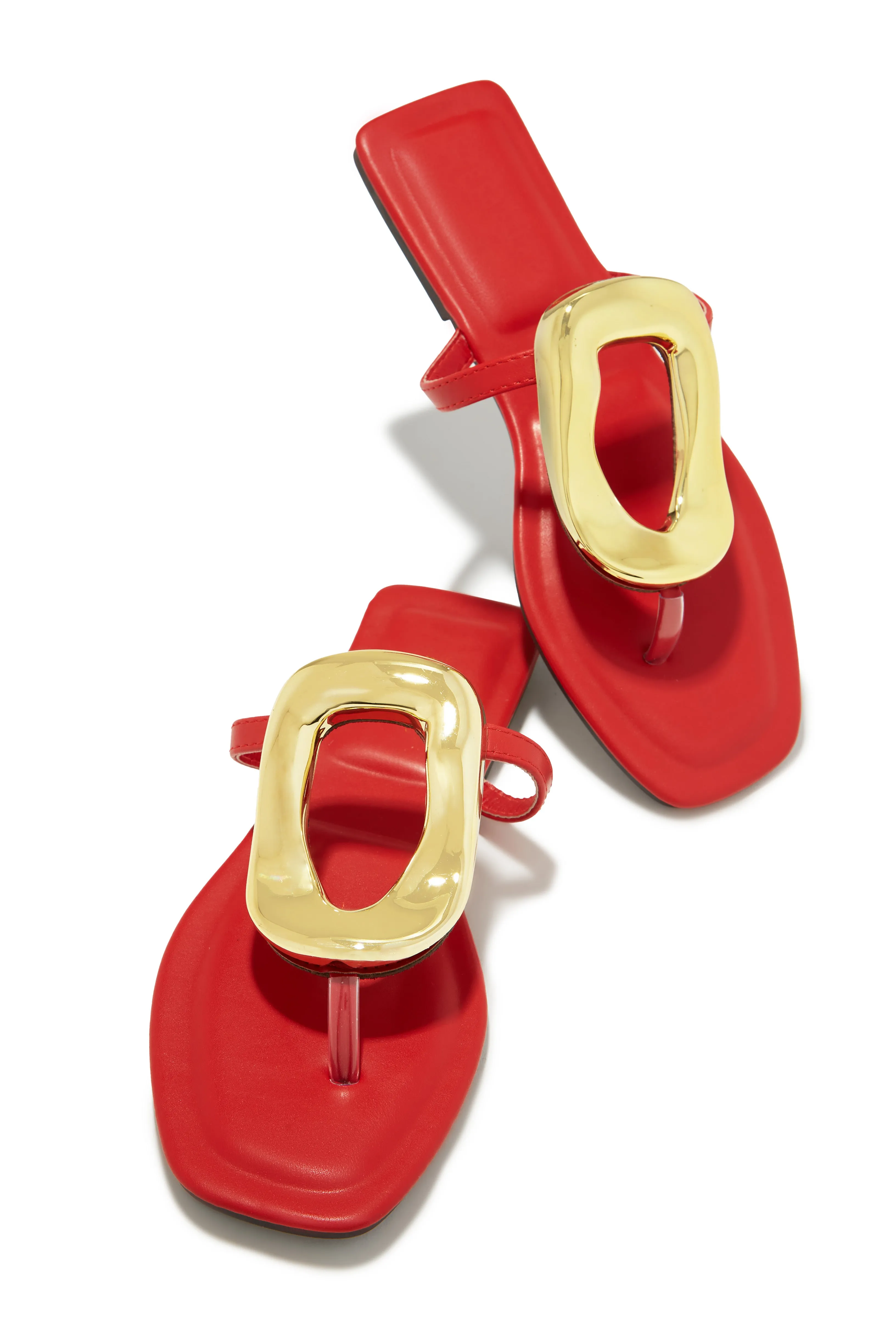Adonna Slip On Thong Strap Sandals - Red sold by Miss Lola product image thumbnail 5