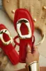 Adonna Slip On Thong Strap Sandals - Red sold by Miss Lola