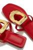 Adonna Slip On Thong Strap Sandals - Red sold by Miss Lola