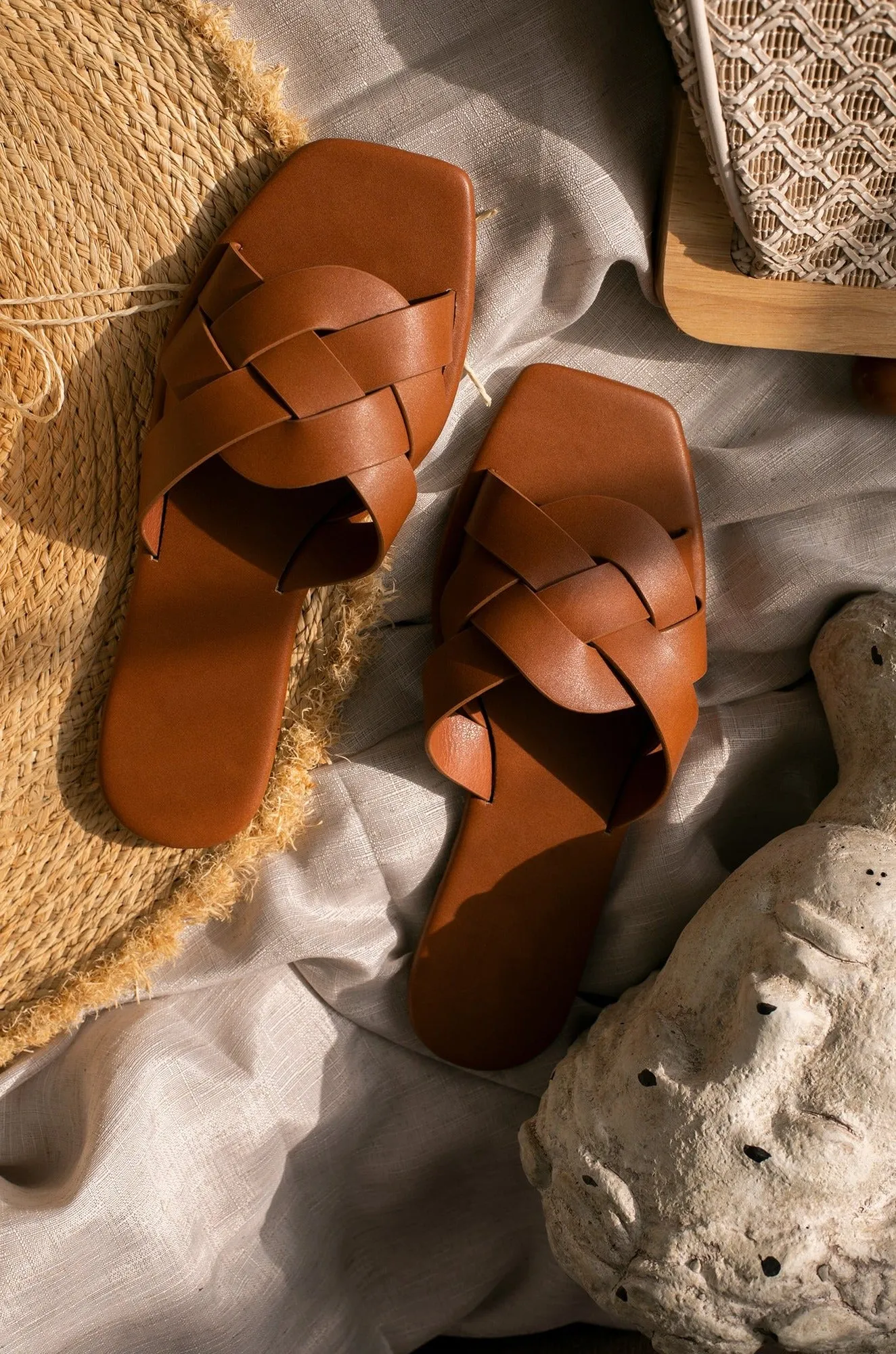 Fashion Amore Slip On Sandals - Bone sold by Miss Lola product image thumbnail 5