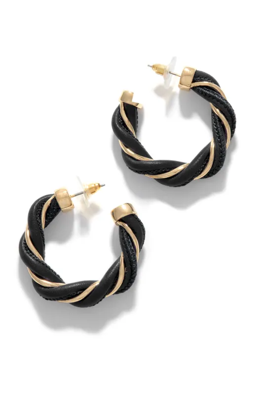 Cely Hoop Earring - Black sold by Miss Lola