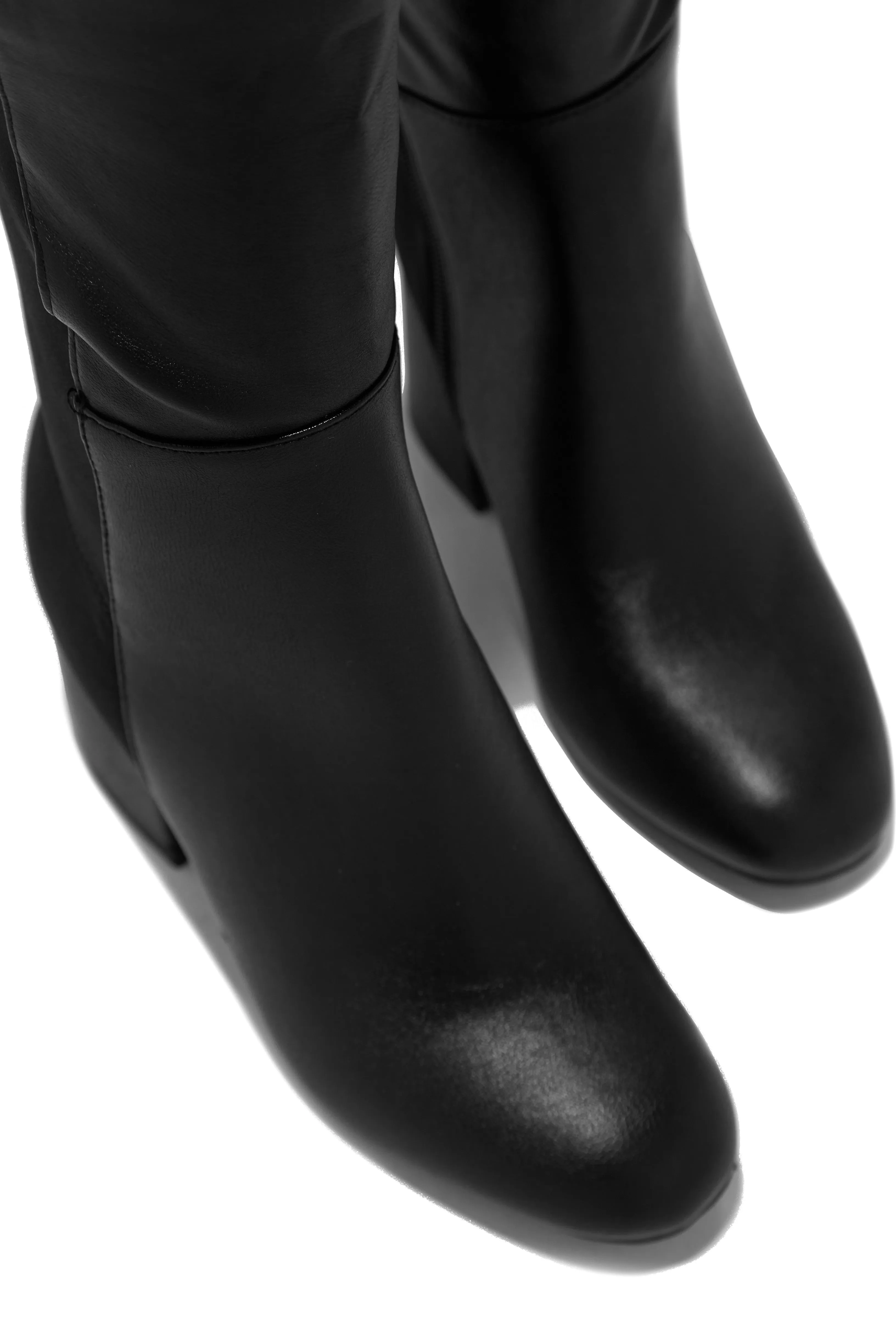 Sophia Block Heel Boots - Black sold by Miss Lola product image thumbnail 3