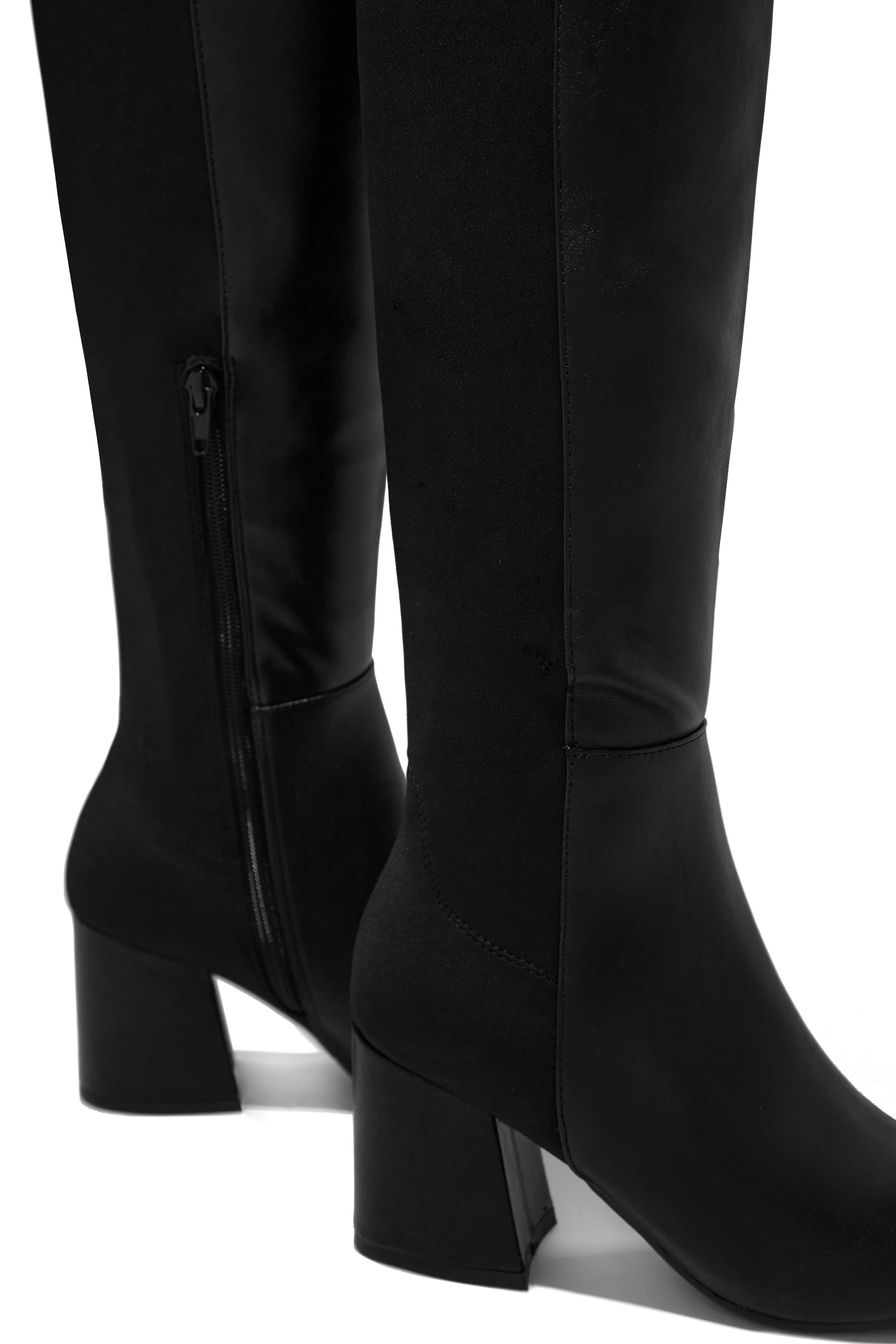 Sophia Block Heel Boots - Black sold by Miss Lola product image thumbnail 2