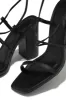 Aria Lace Up Block Heels - Black sold by Miss Lola