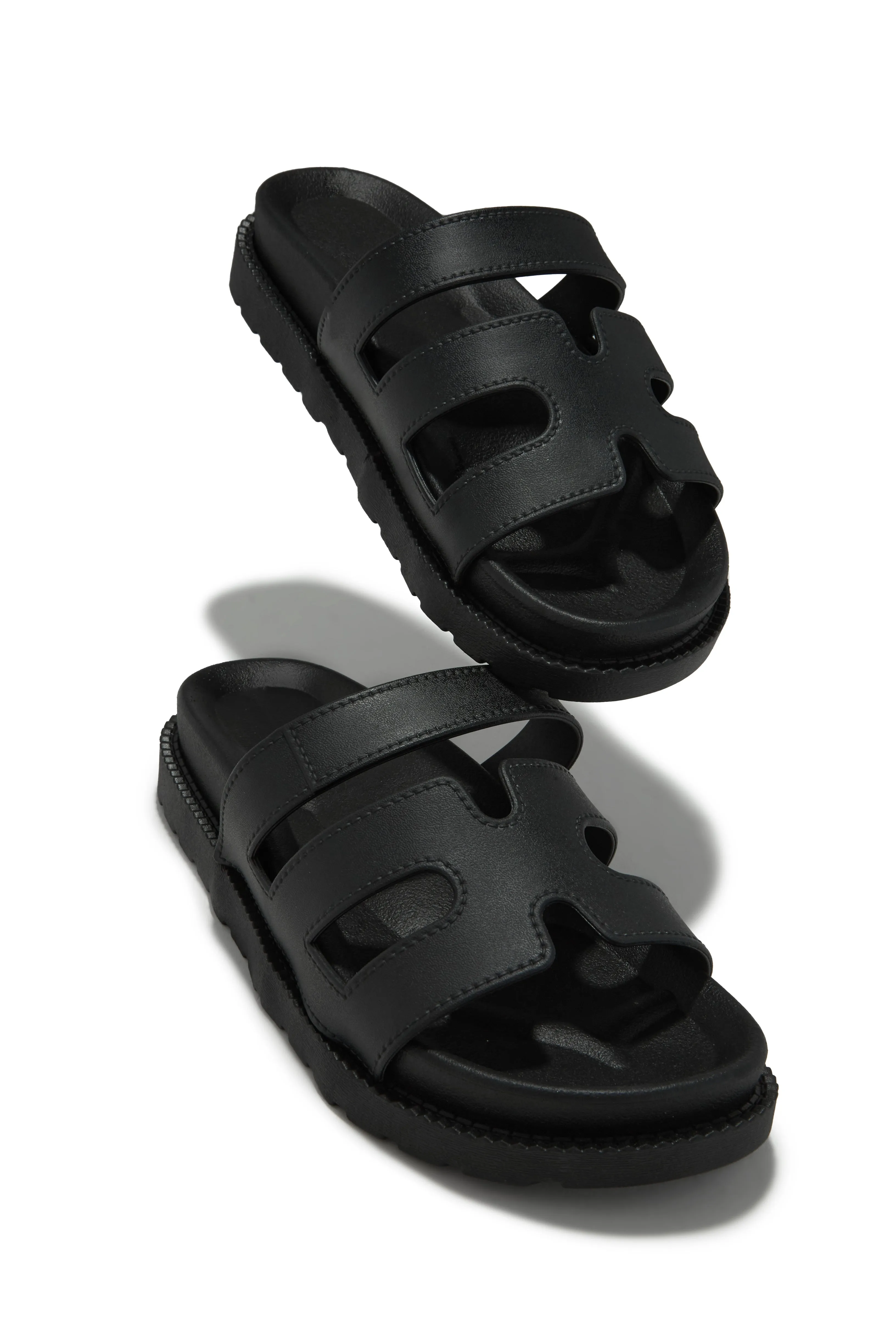 Kairi Chunky Slip On Sandals - Black sold by Miss Lola product image thumbnail 4