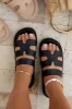 Kairi Chunky Slip On Sandals - Black sold by Miss Lola