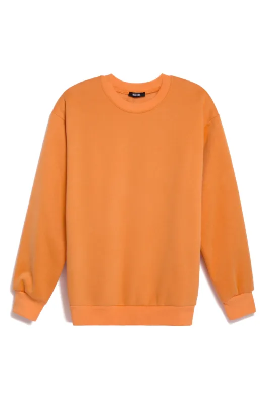 Cozy Feels Adult Crewneck Sweater - Orange sold by Miss Lola