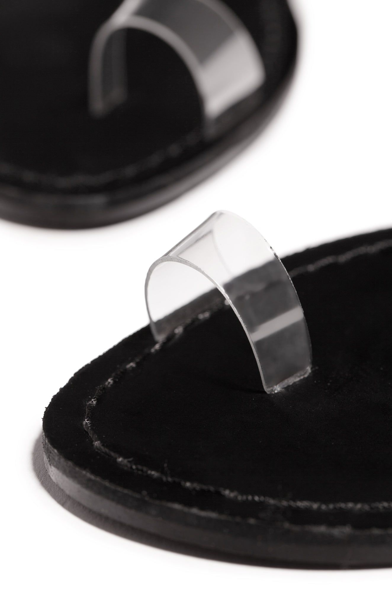 Lucidity Clear Strap Slip On Sandals - Black sold by Miss Lola product image thumbnail 5