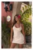 Arianna Halter Mini Dress - Cream sold by Miss Lola