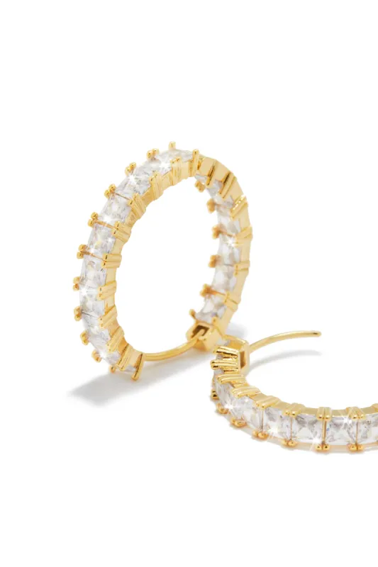 Anneth Embellished Hoop- Gold sold by Miss Lola