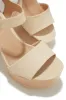 Giani Block Heel Platforms - Nude sold by Miss Lola