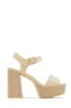 Giani Block Heel Platforms - Nude sold by Miss Lola