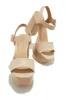 Giani Block Heel Platforms - Nude sold by Miss Lola