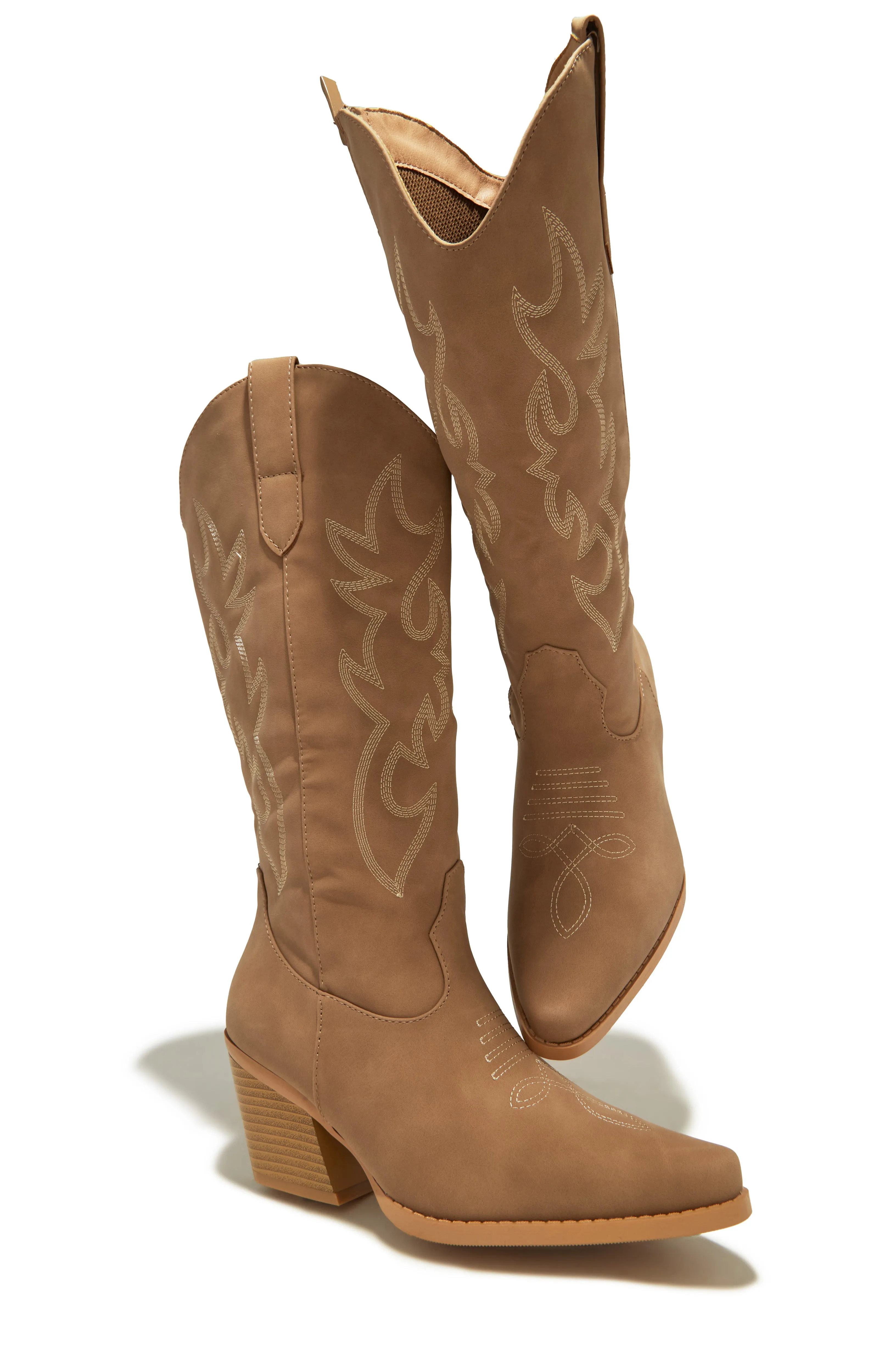 Abby Cowgirl Boots - Tan sold by Miss Lola product image thumbnail 4