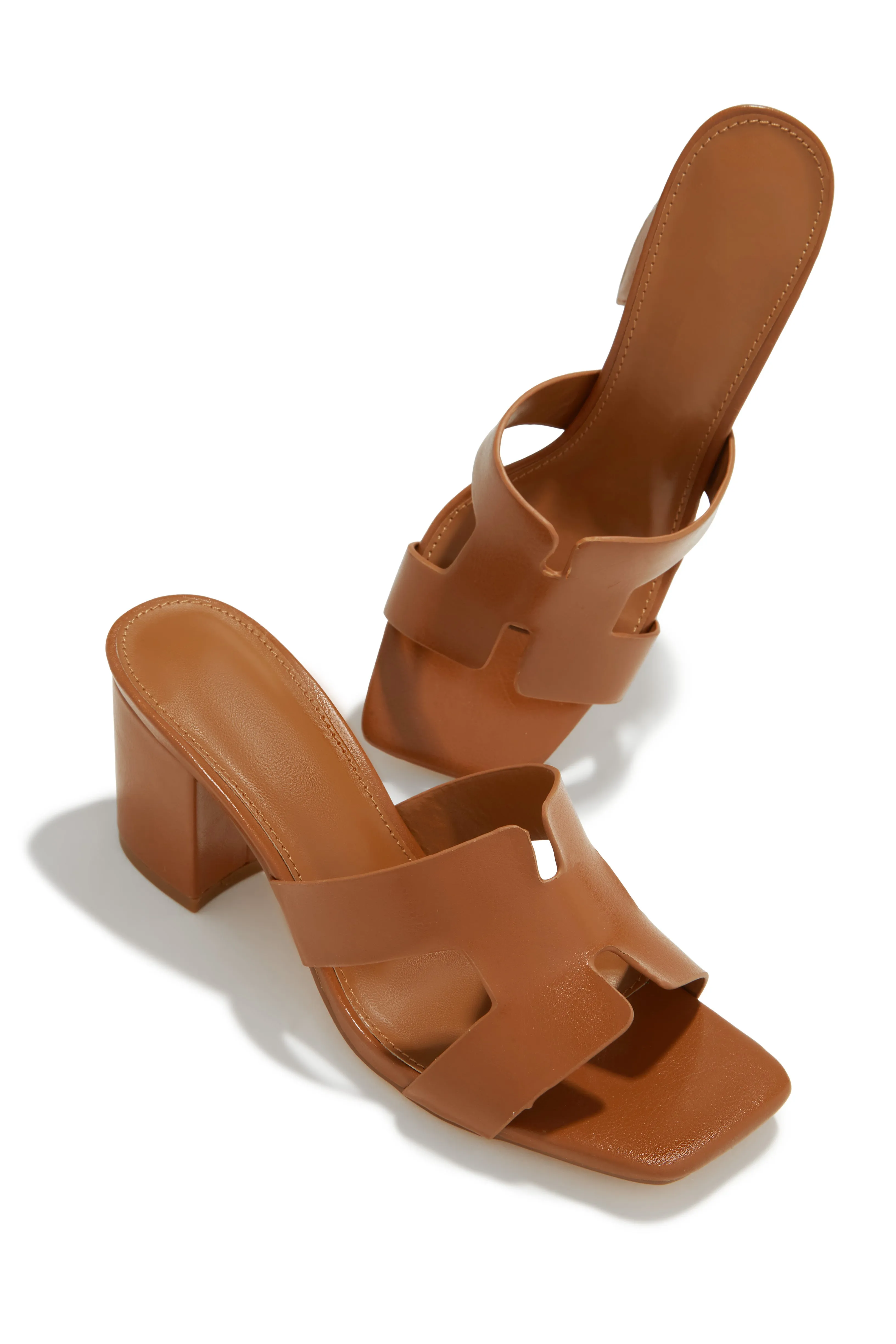 Carina Block Heel Mules - Tan sold by Miss Lola product image thumbnail 2