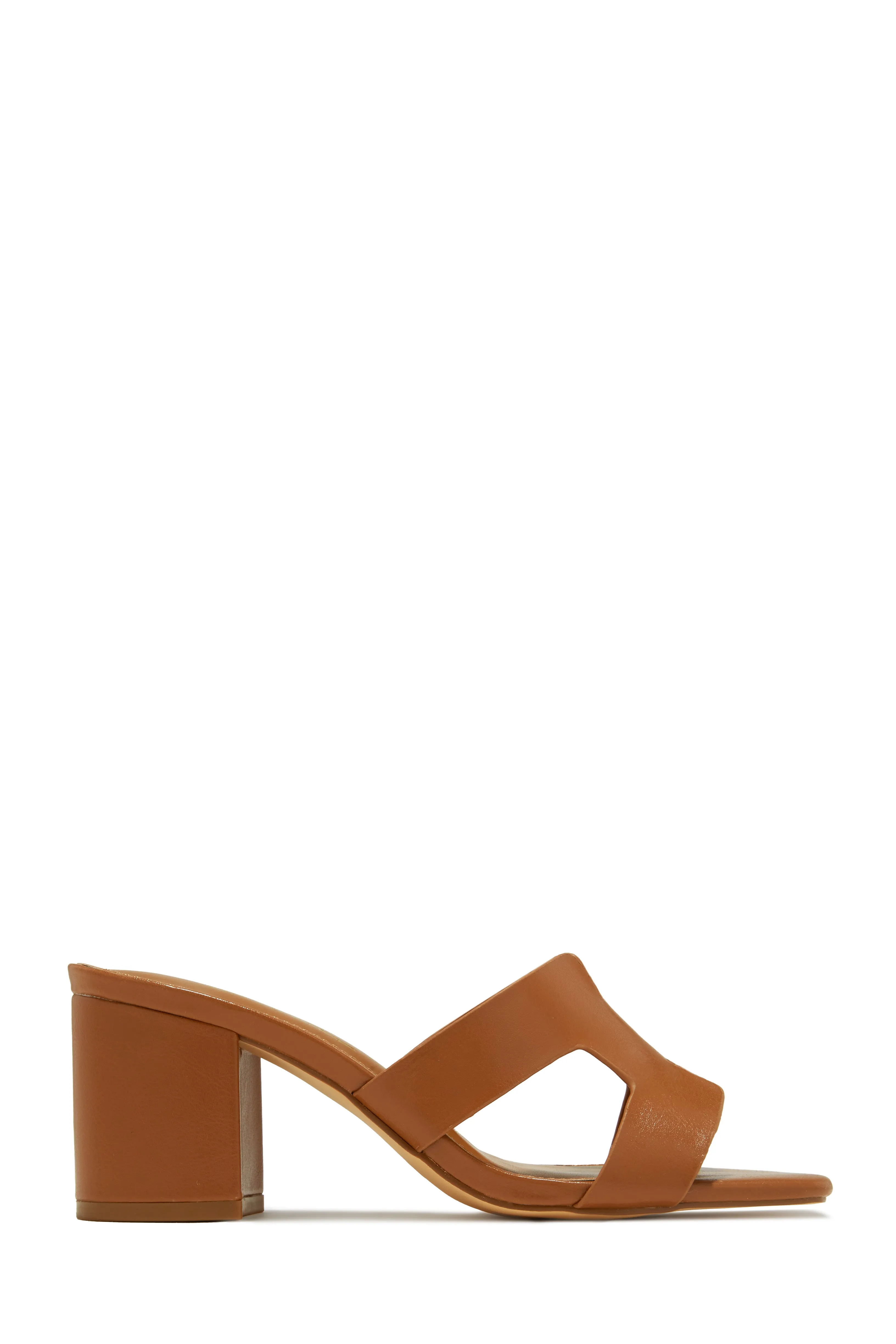 Carina Block Heel Mules - Tan sold by Miss Lola product image thumbnail 3