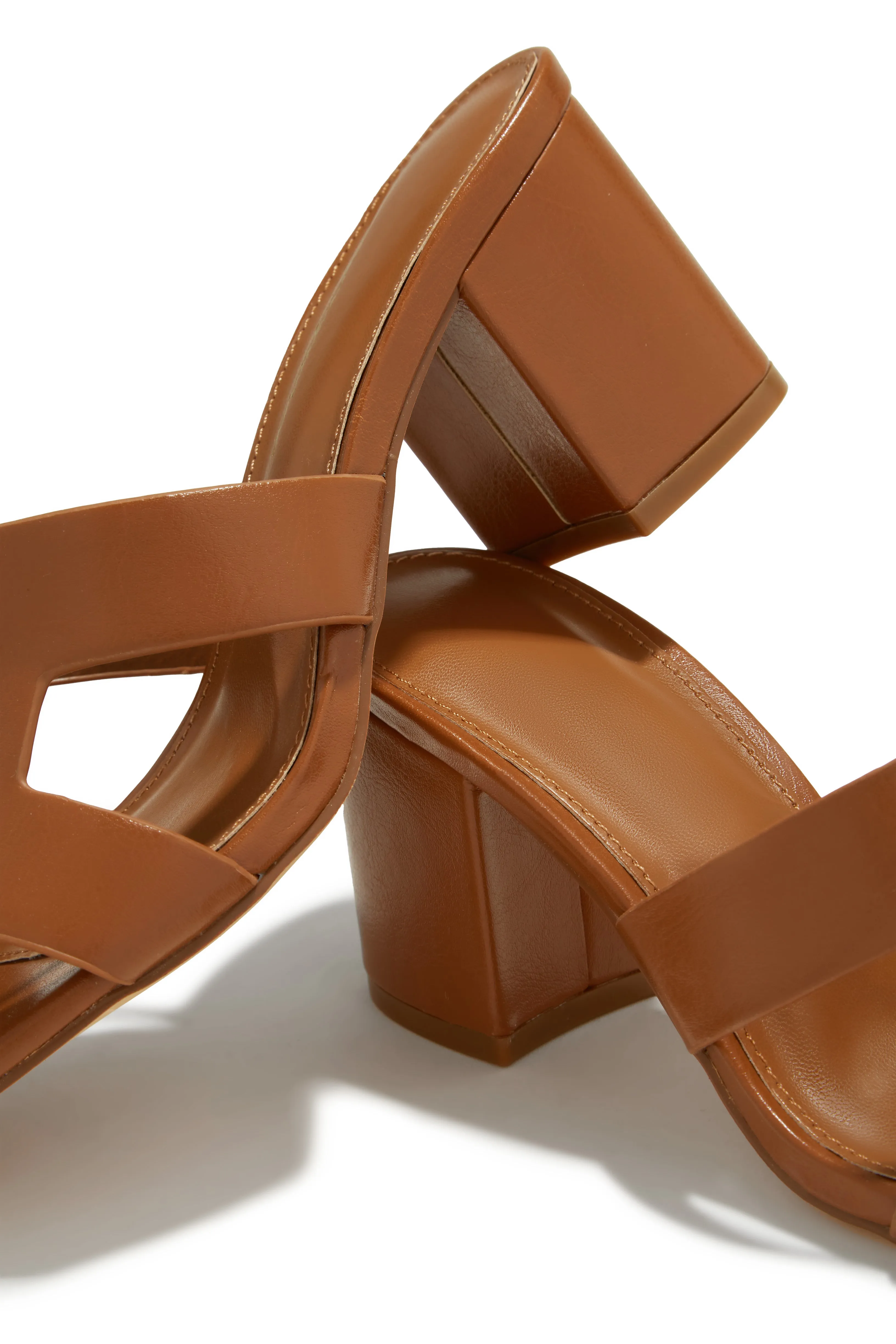 Carina Block Heel Mules - Tan sold by Miss Lola product image thumbnail 4