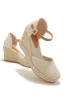 Golden Hour Espadrille Platform Wedges - Nude sold by Miss Lola