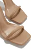 Pretty Girl Embellished Lace Up High Heels - Nude sold by Miss Lola
