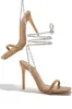 Pretty Girl Embellished Lace Up High Heels - Nude sold by Miss Lola