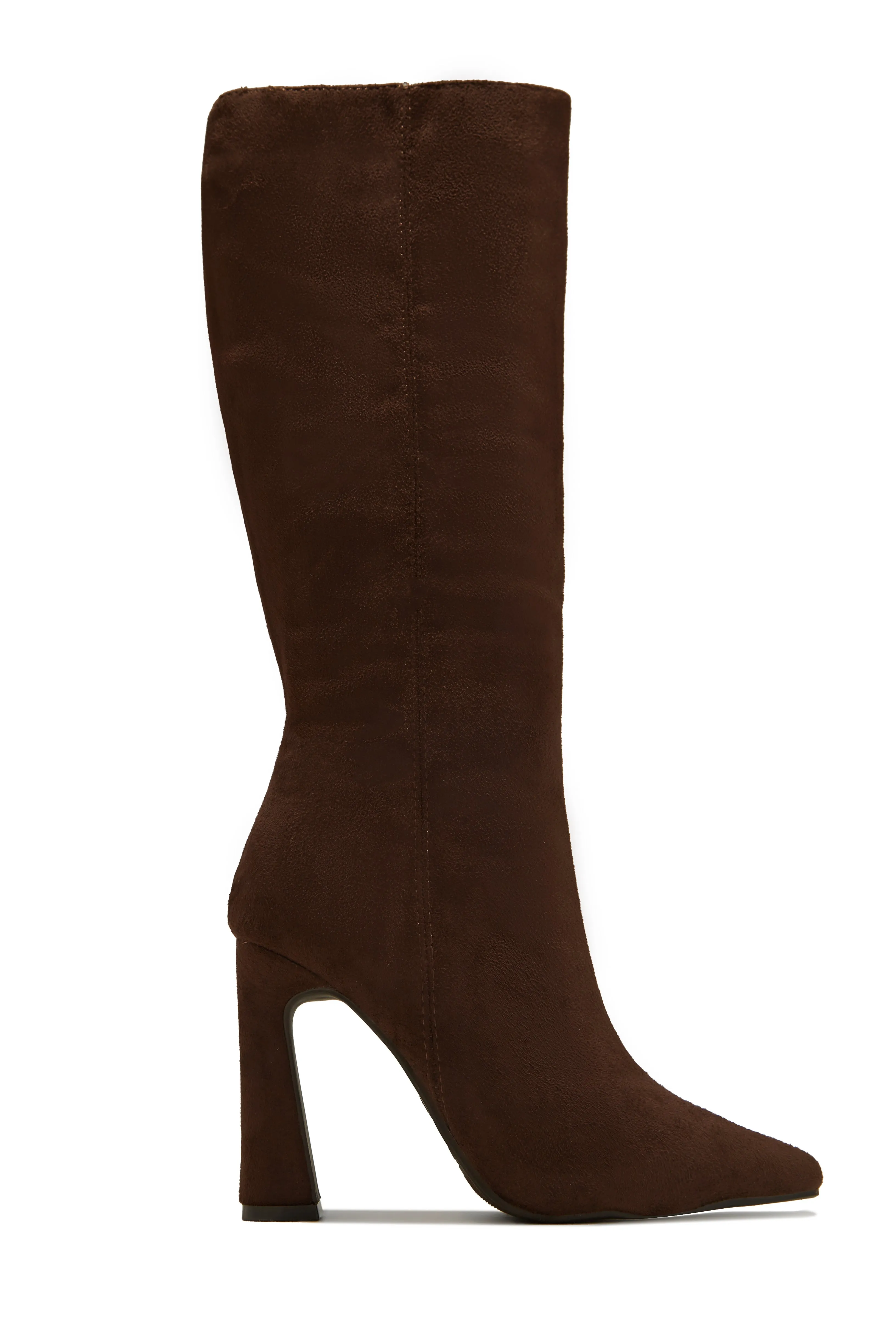 Stella Knee High Heel Boots - Brown sold by Miss Lola product image thumbnail 5