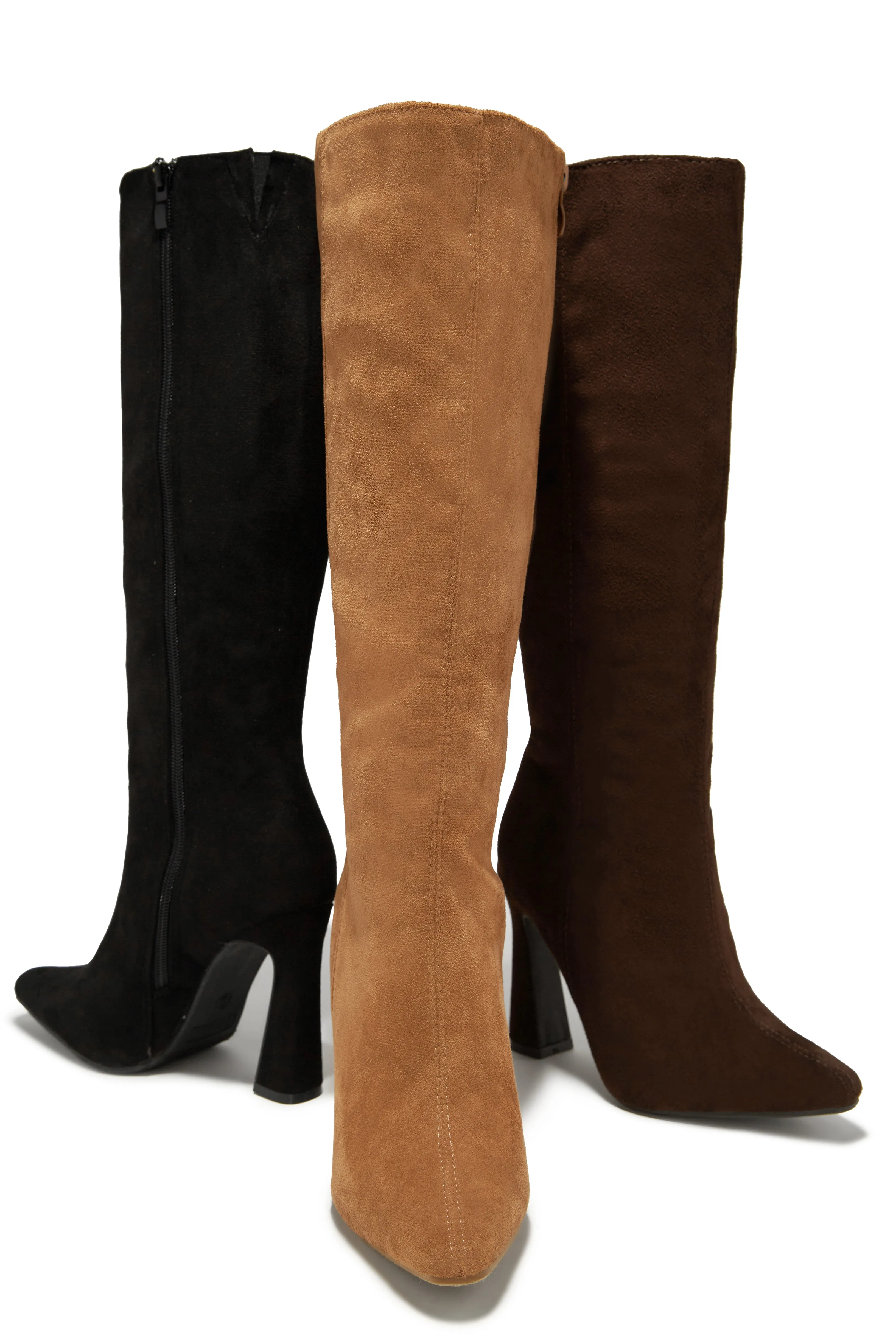Stella Knee High Heel Boots - Brown sold by Miss Lola product image thumbnail 4