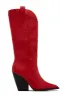 Jamille Block Heel Cowgirl Boots - Red sold by Miss Lola