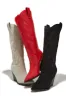 Jamille Block Heel Cowgirl Boots - Red sold by Miss Lola