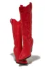 Jamille Block Heel Cowgirl Boots - Red sold by Miss Lola
