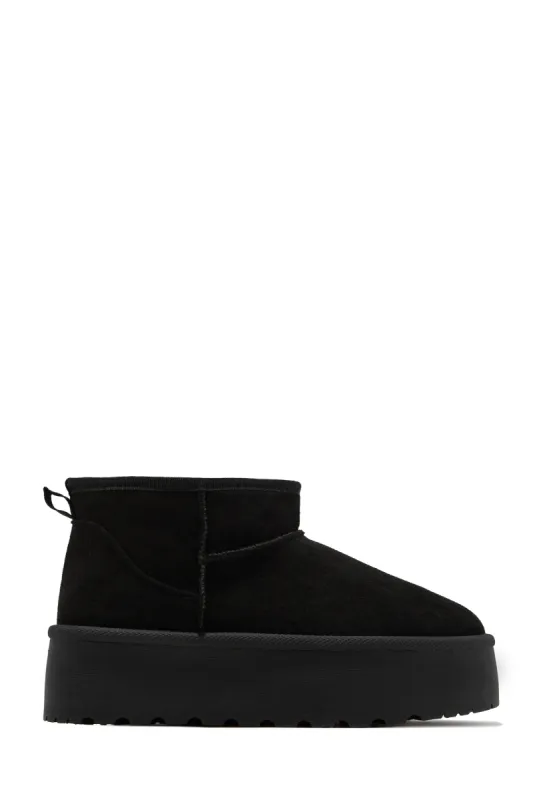 Willow Platform Ankle Boots - Black sold by Miss Lola