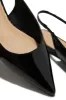 Mila Pointed Toe Flats - Black Pat sold by Miss Lola