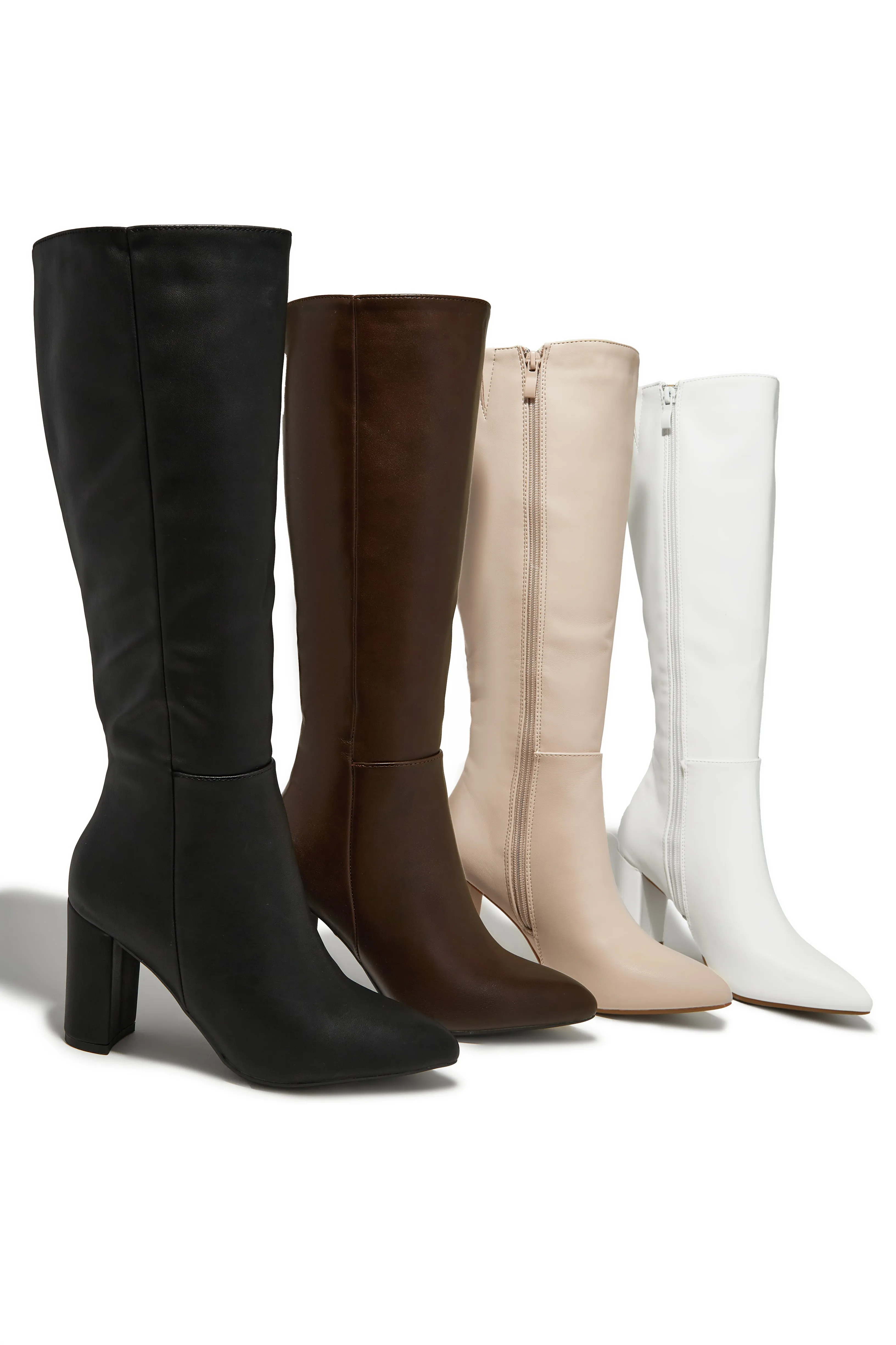 Fine Time Block Heel Knee High Boots - Brown sold by Miss Lola product image thumbnail 5