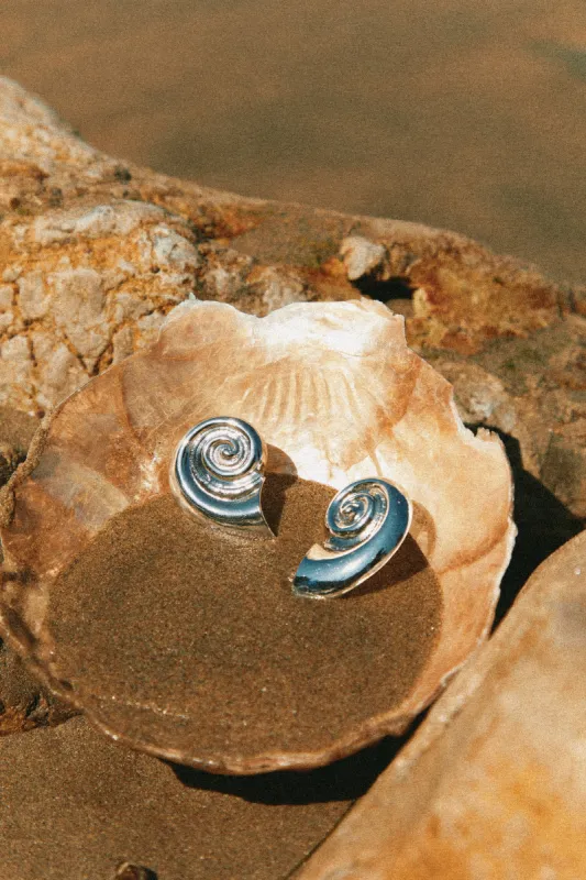 Leilani Sea Shell Earring - Silver sold by Miss Lola