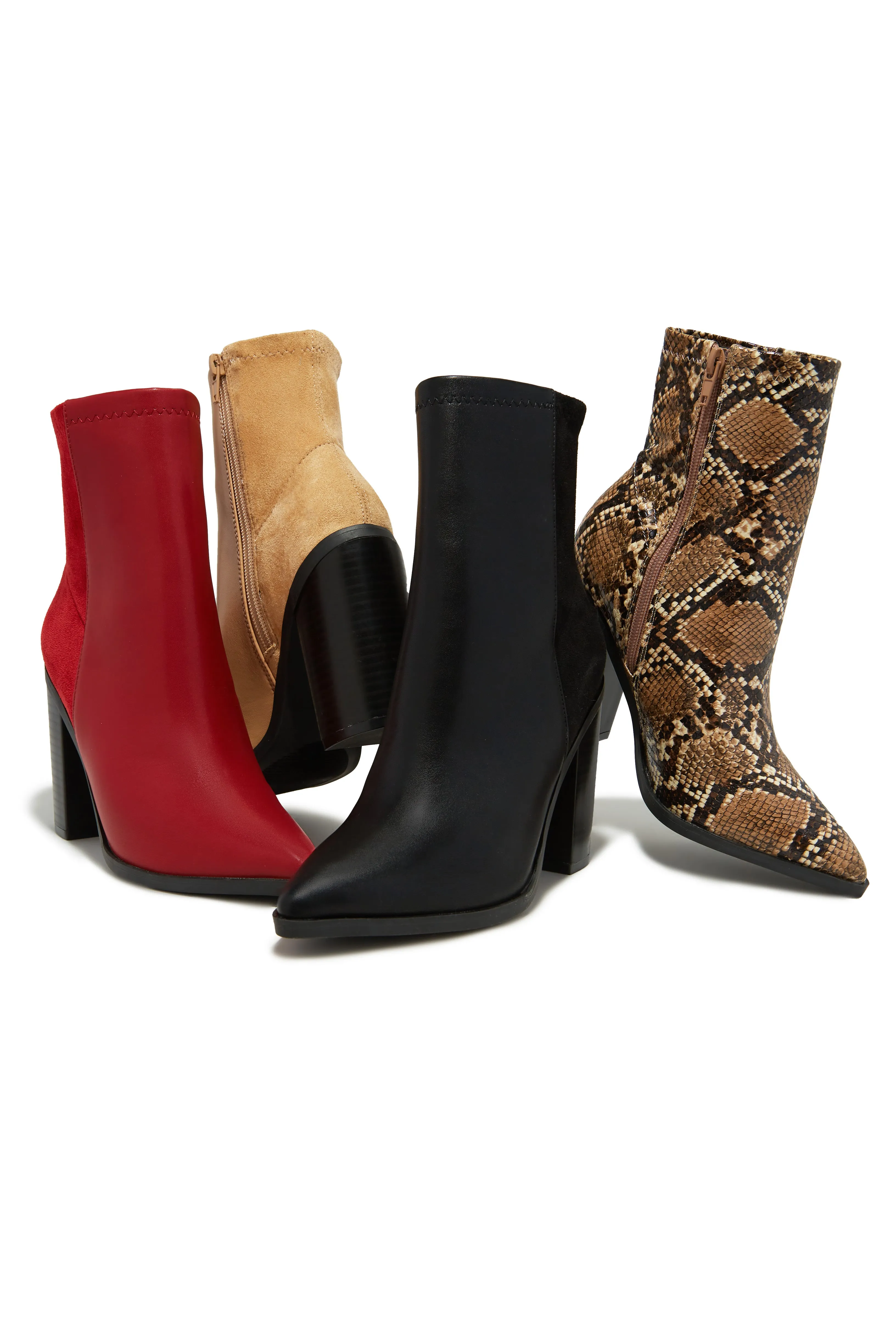 Triumph Block Heel Ankle Boots - Black sold by Miss Lola product image thumbnail 3