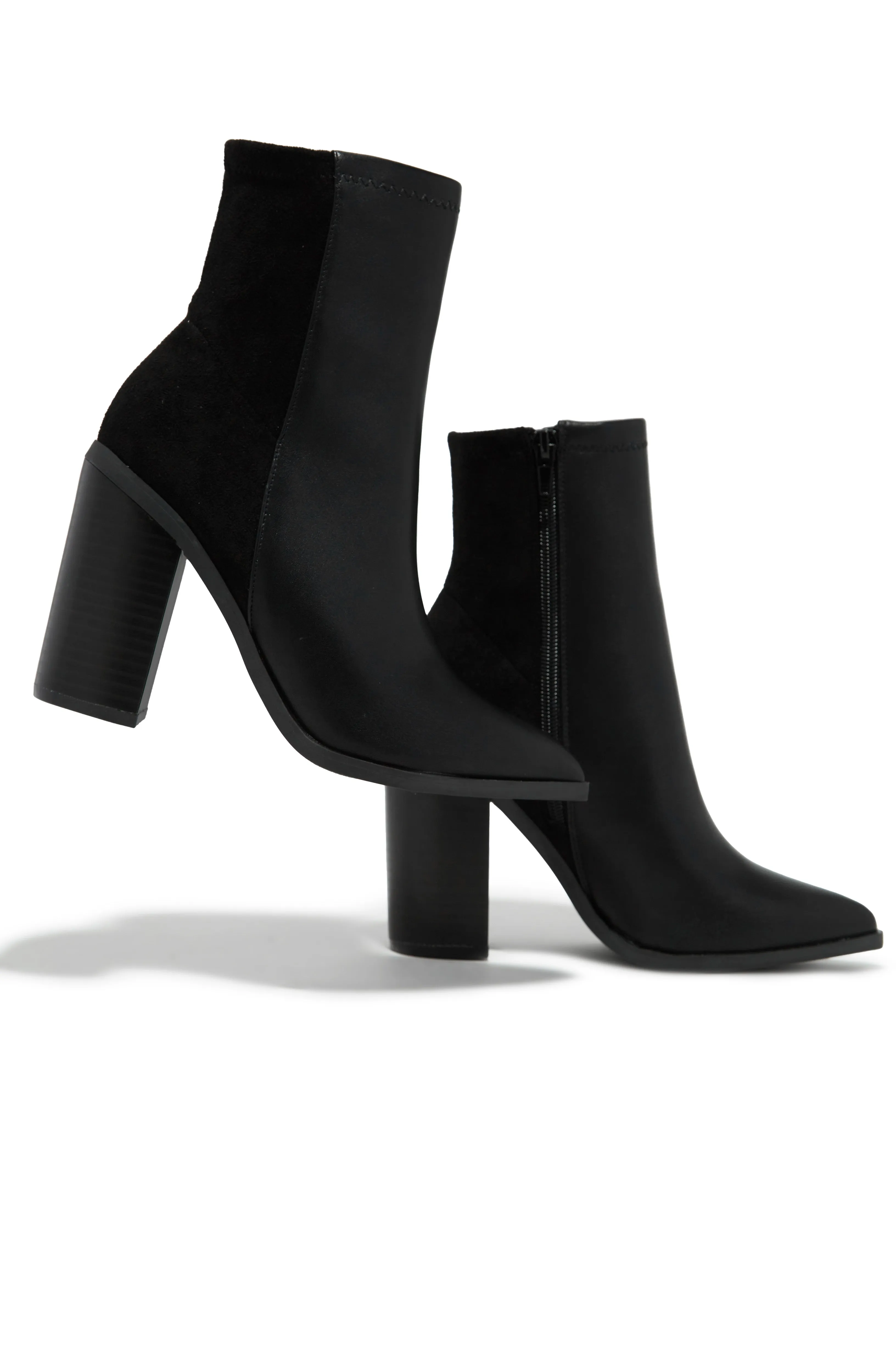 Triumph Block Heel Ankle Boots - Black sold by Miss Lola product image thumbnail 2