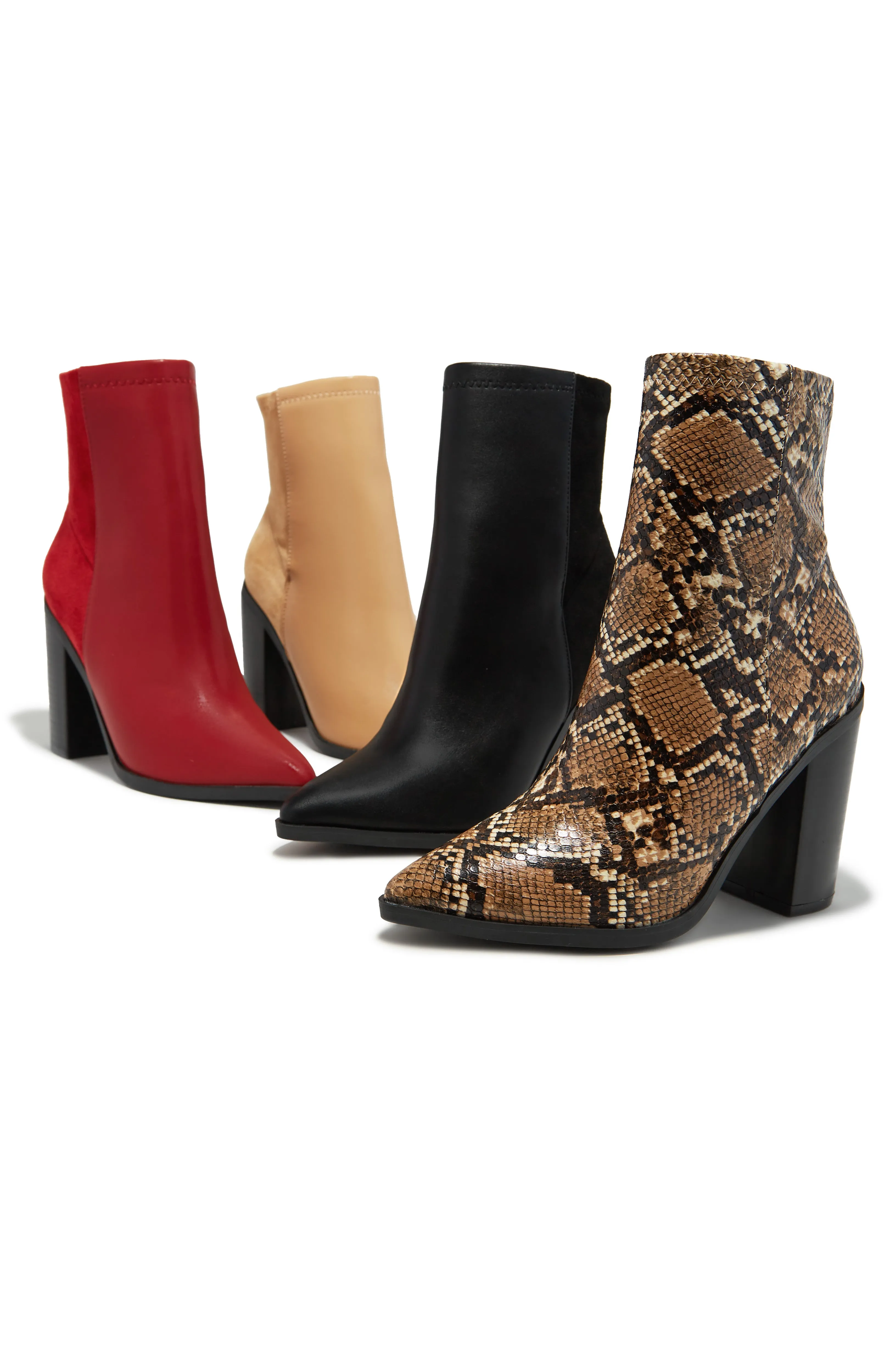 Triumph Block Heel Ankle Boots - Nude sold by Miss Lola product image thumbnail 4