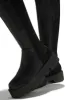 Maite Over The Knee Flat Boots - Black sold by Miss Lola
