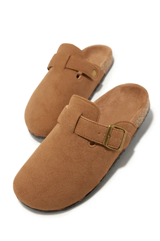 Always Cozy Slip On Flats - Tan sold by Miss Lola