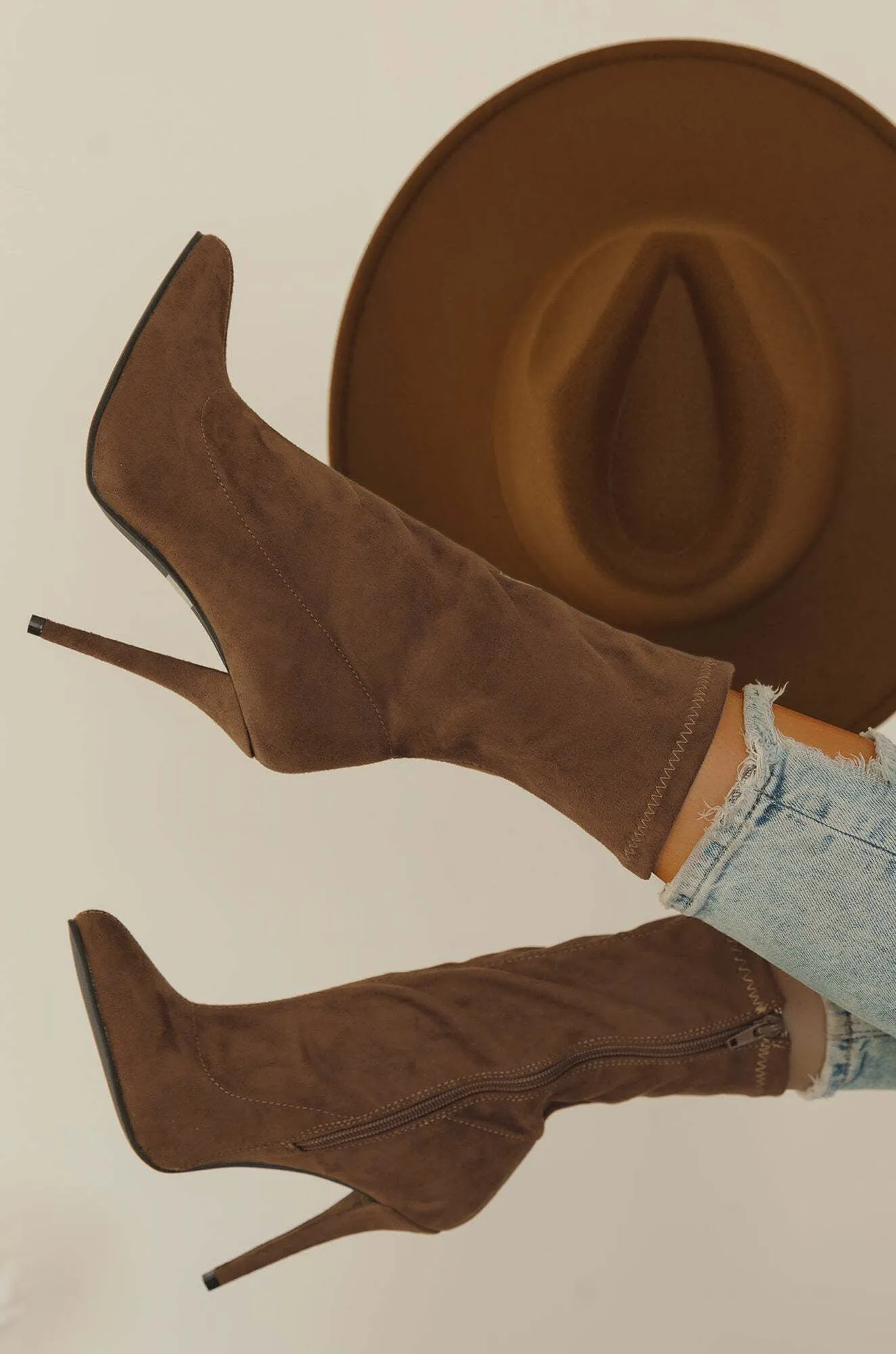 Guilt Trip Heel Ankle Boots - Taupe sold by Miss Lola product image thumbnail 3