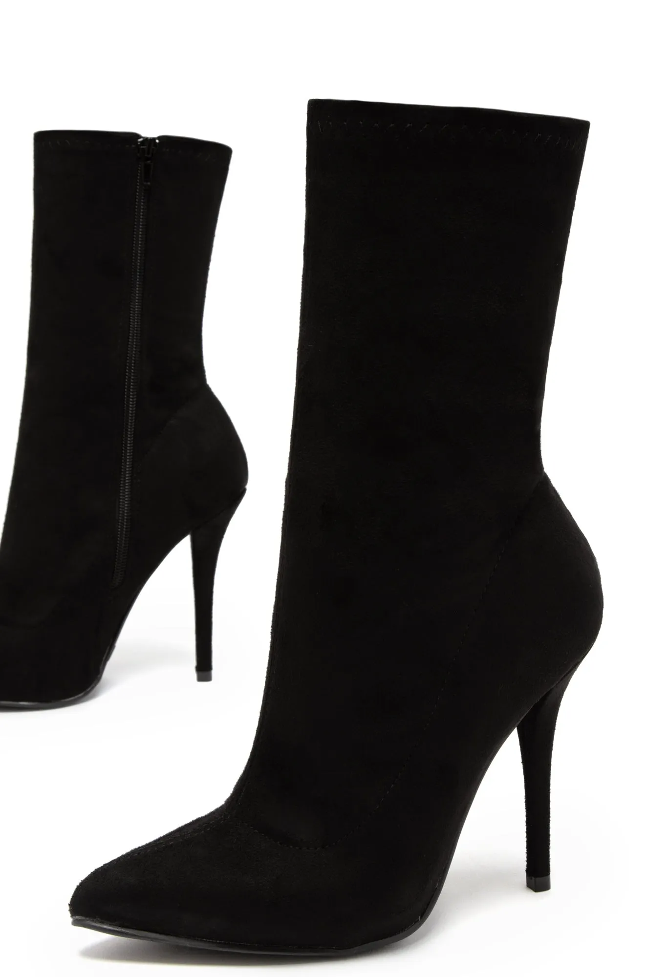 Guilt Trip Heel Ankle Boots - Black sold by Miss Lola product image thumbnail 3