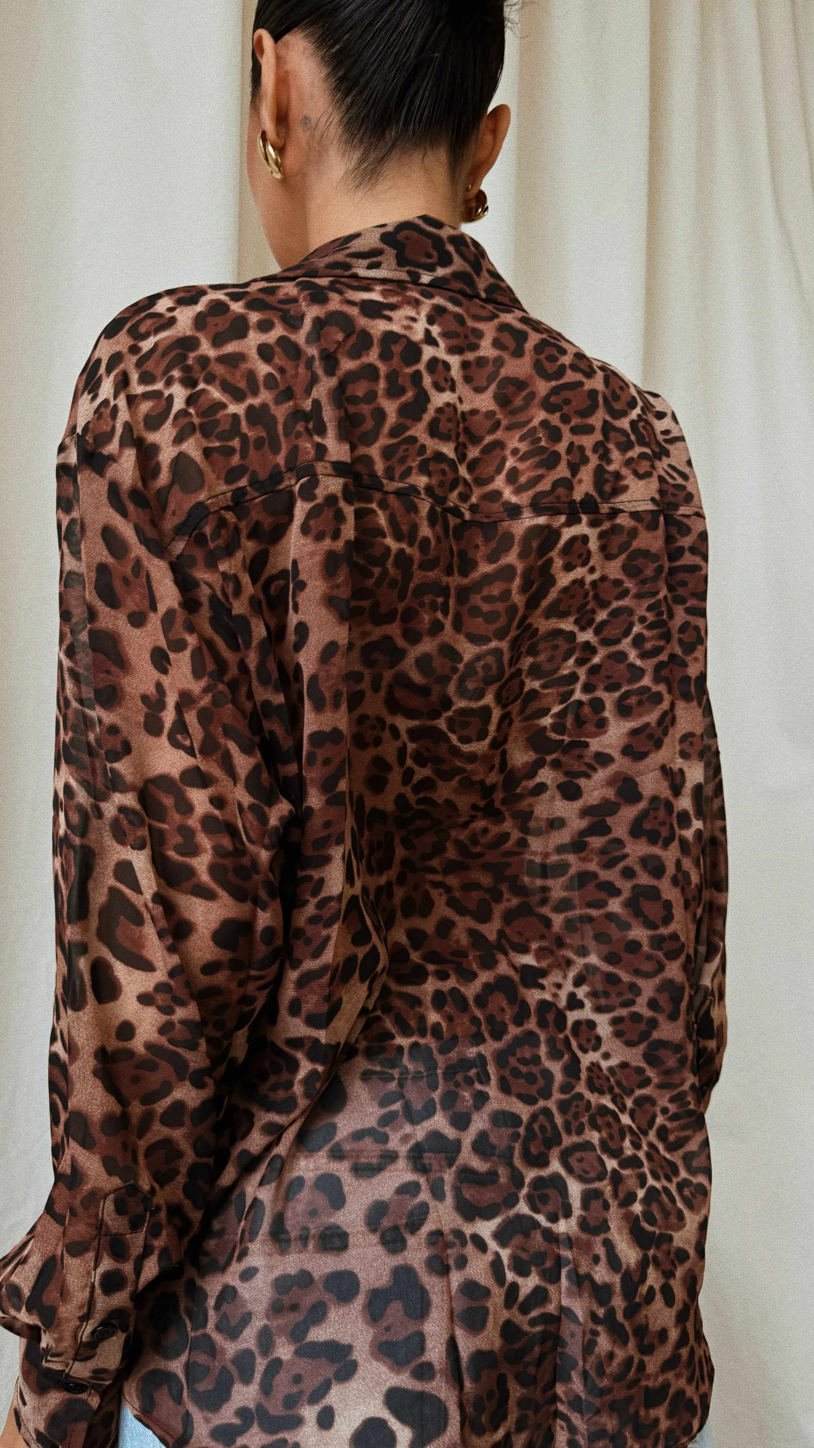 Kallie Long Sleeve Top - Leopard sold by Miss Lola product image thumbnail 2