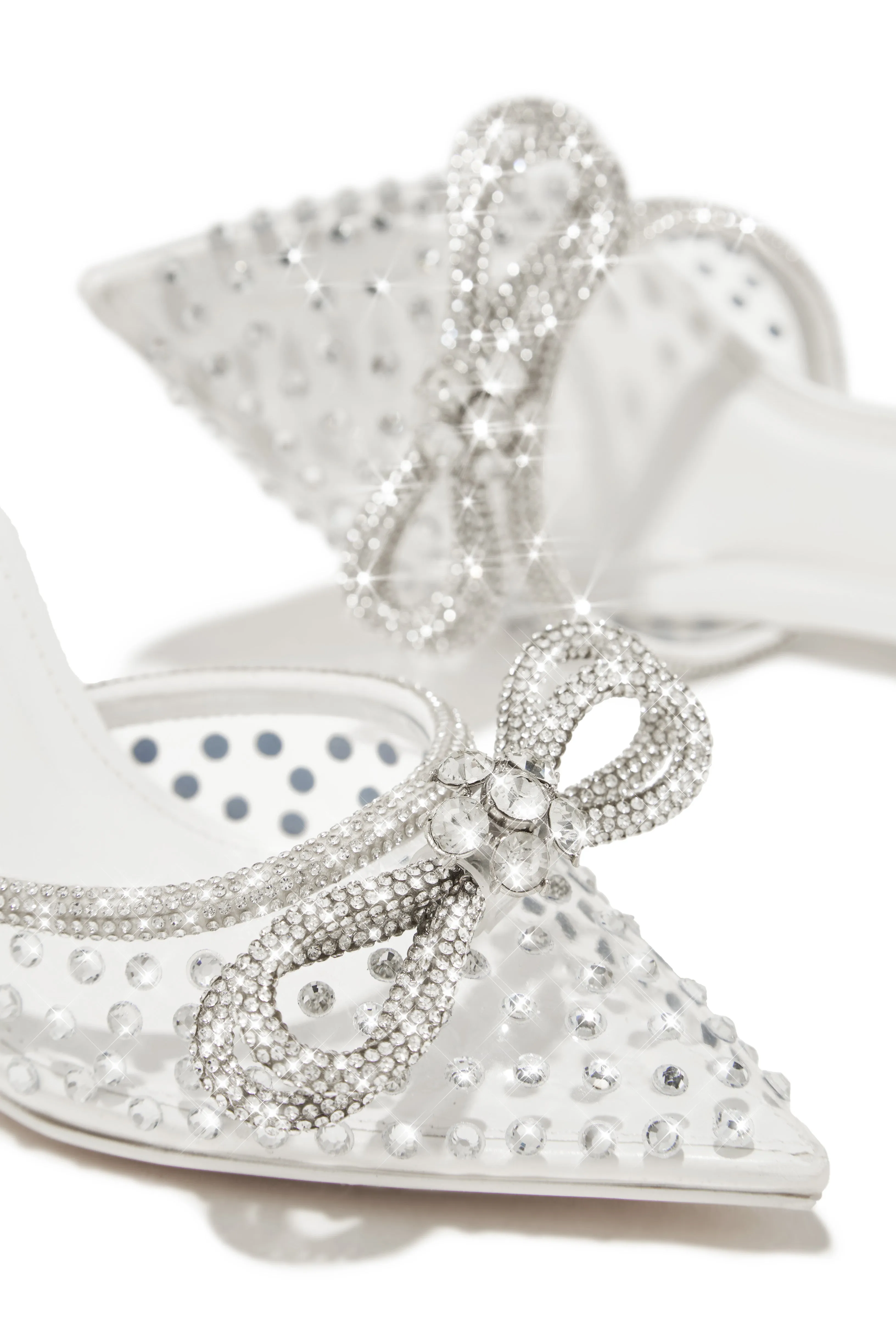 Elina Embellished Ankle Strap Pumps - White sold by Miss Lola product image thumbnail 3